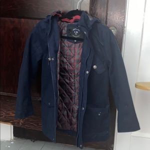 Navy blue weather jacket